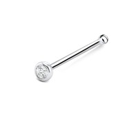 Little Crystal Silver Bone Nose Stud NSKD-1897